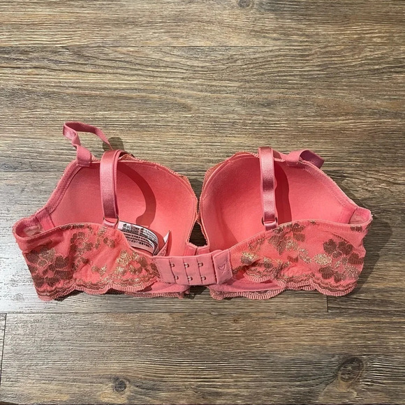 Victoria's Secret VS Dream Angels Coral Lightly Lined Demi Bra Lingerie Size 34D - Picture 6 of 9